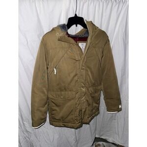 Gap Kids ColdControl Max Primaloft Parka Jacket Tan Brown Large L Water-Resist